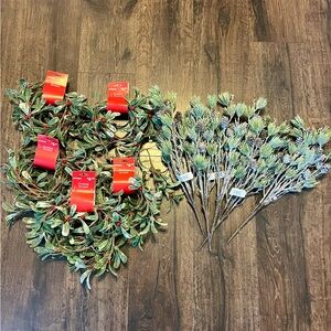 Holiday garland and stems